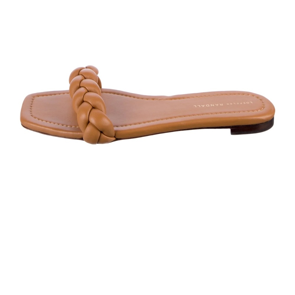 Loeffler Randall Tan Braided Slide Sandals